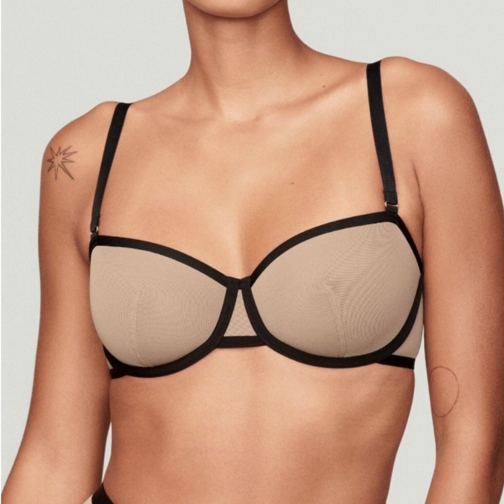 NWOT CUUP unlined mesh Balconette bra